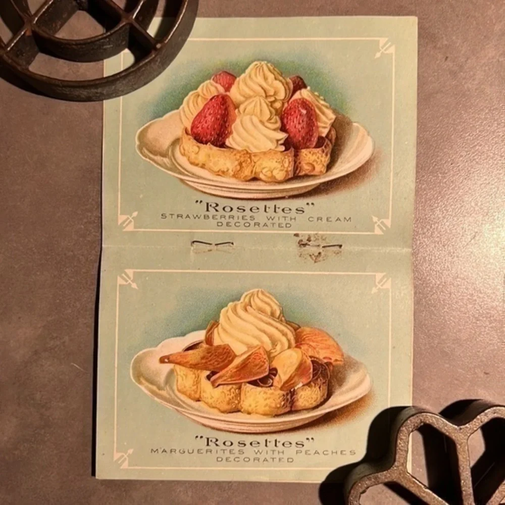 Antique Alfred Andresen & Co. rosette wafers waffle molds recipe booklet
